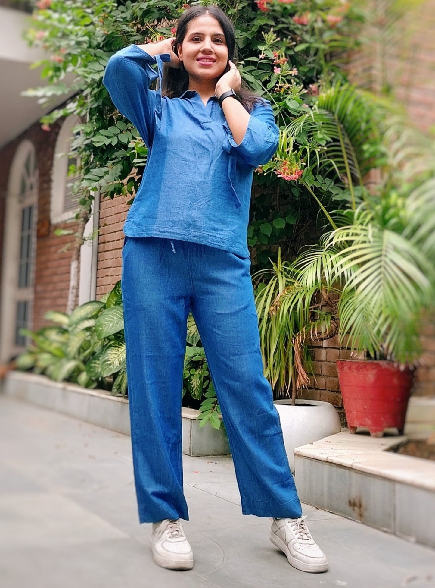 Tencel Denim Night Suit Co-ord Set