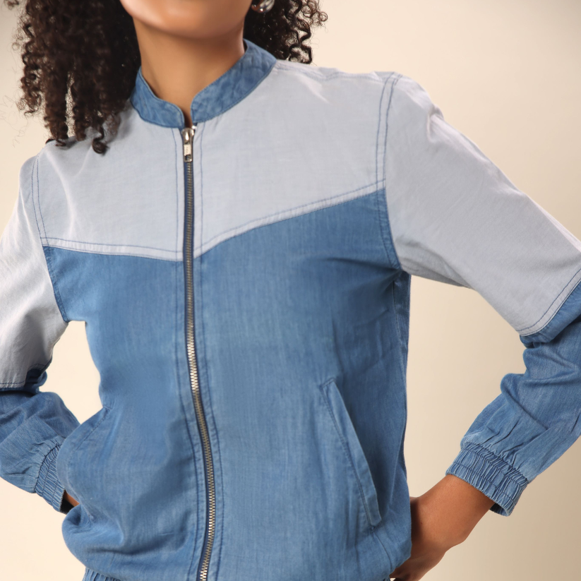 Tencel Denim Dual Tone Track Suit