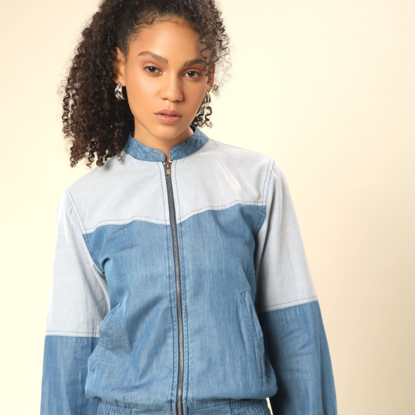 Tencel Denim Dual Tone Track Suit