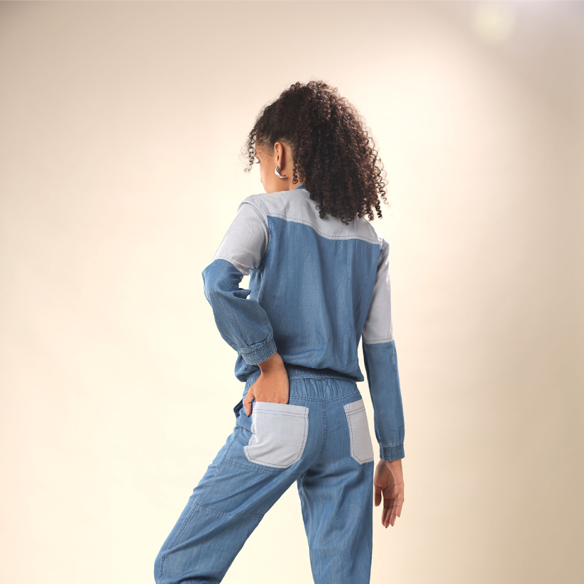 Tencel Denim Dual Tone Track Suit