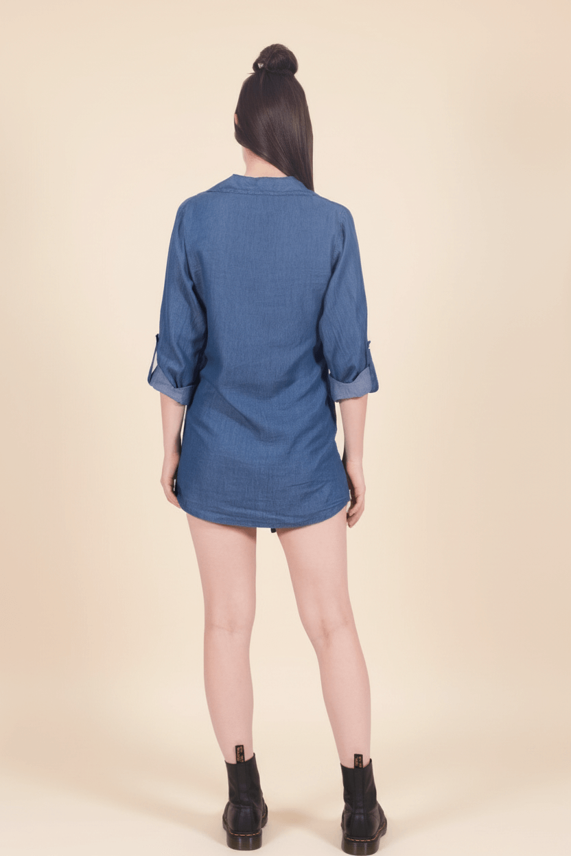 V-Neck Wrap Sleep Shirt