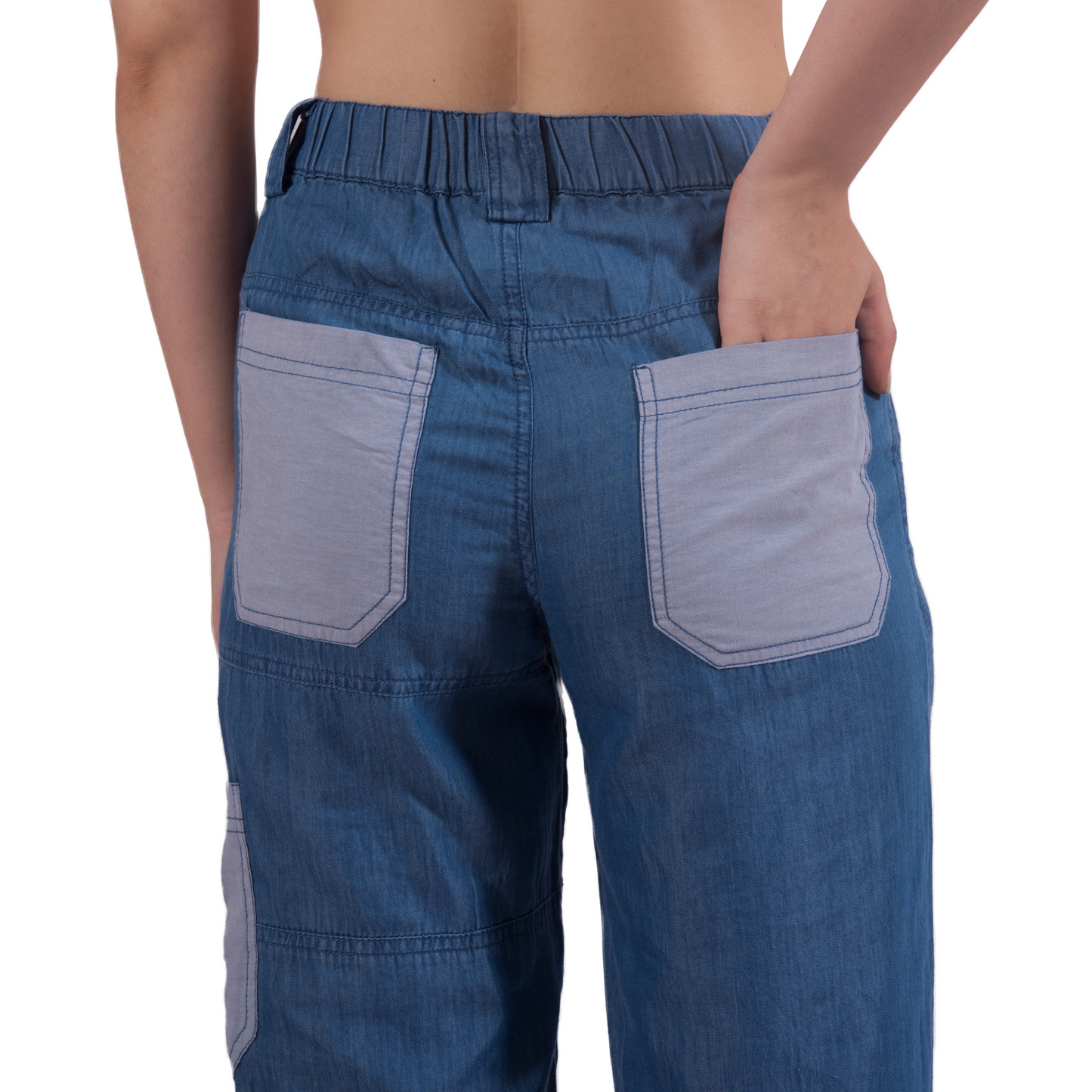 Tencel Denim Dual Tone Track Pants