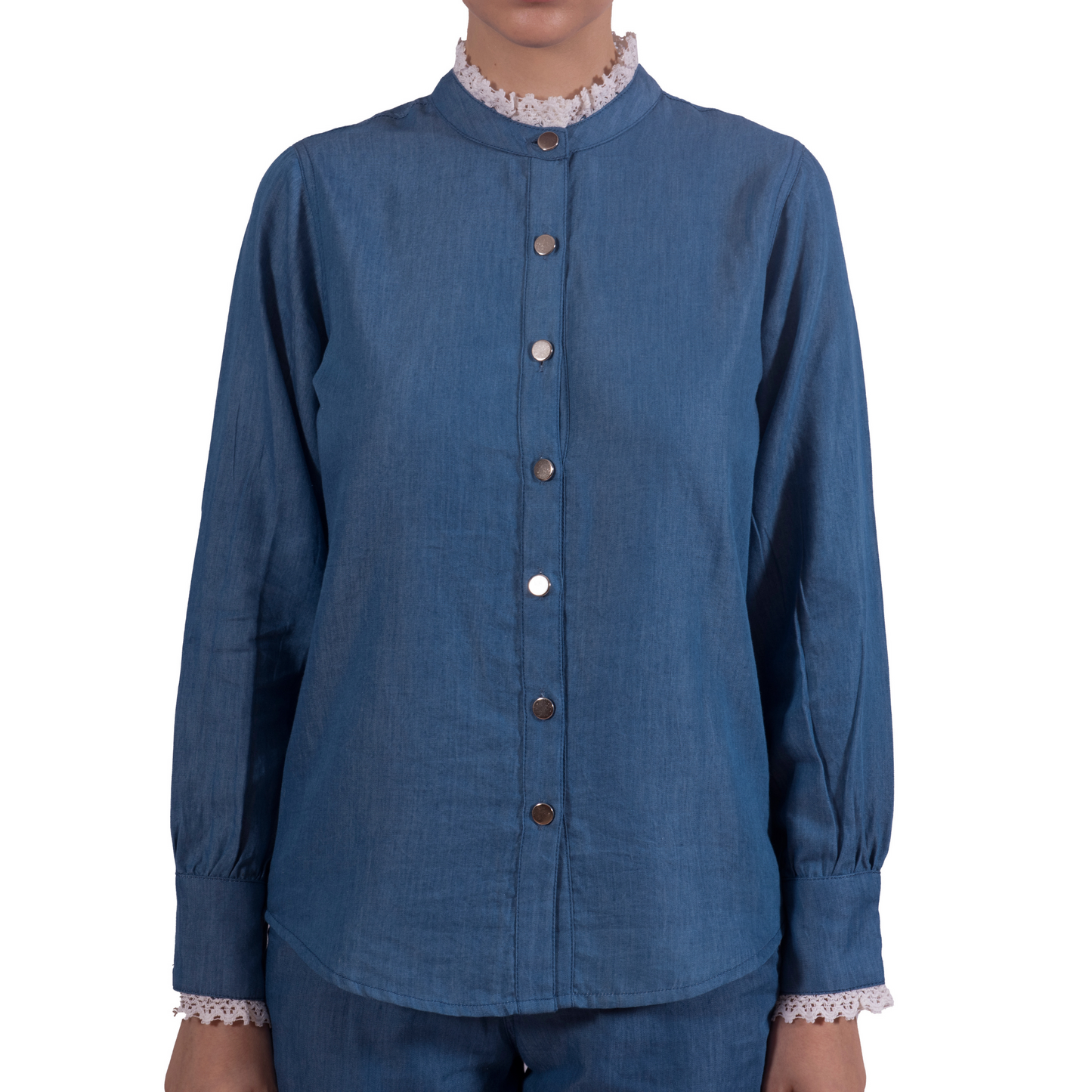 Timeless Tencel Denim Lace Shirt