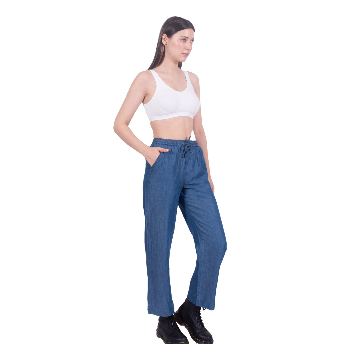 Tencel Denim Regular Fit Pants