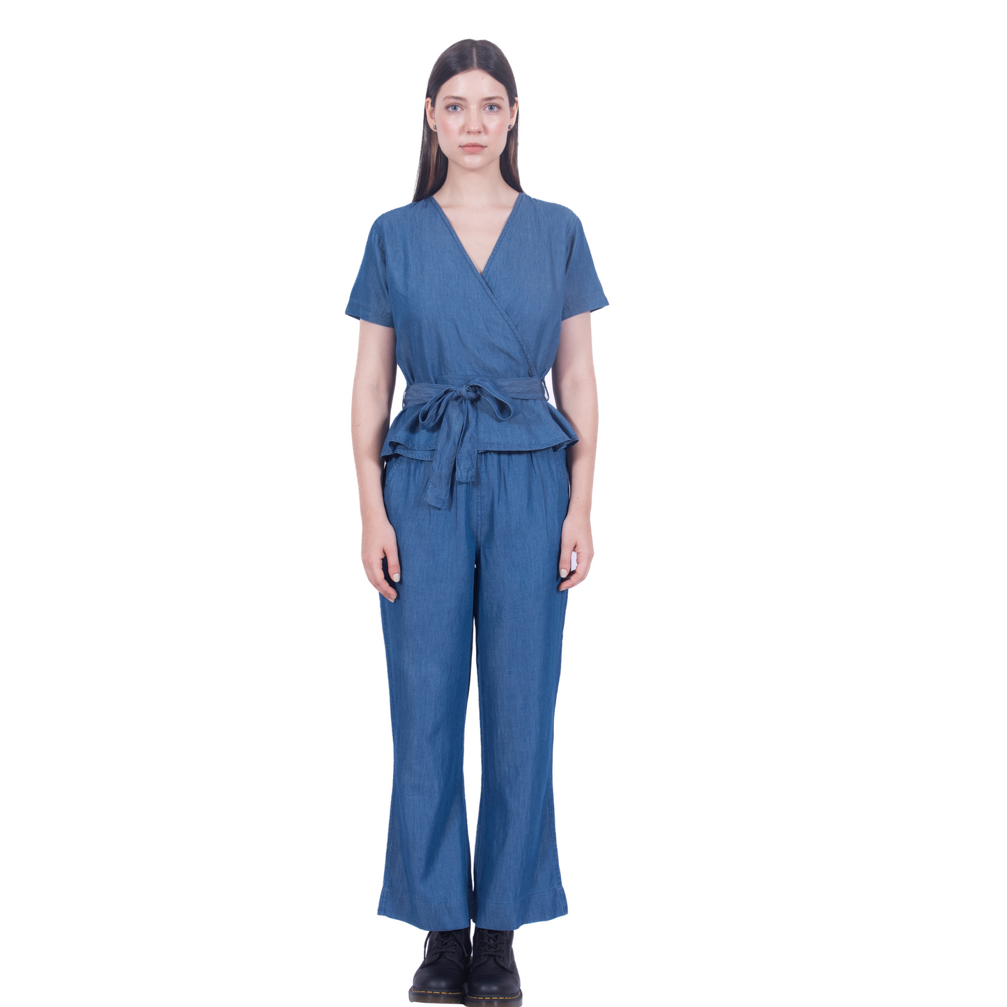 Tencel Denim Knotted Wrap Co-ord Set
