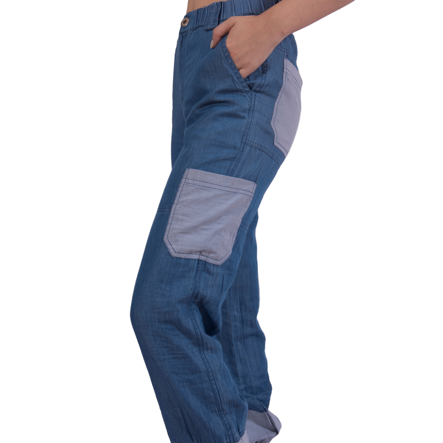 Tencel Denim Dual Tone Track Pants