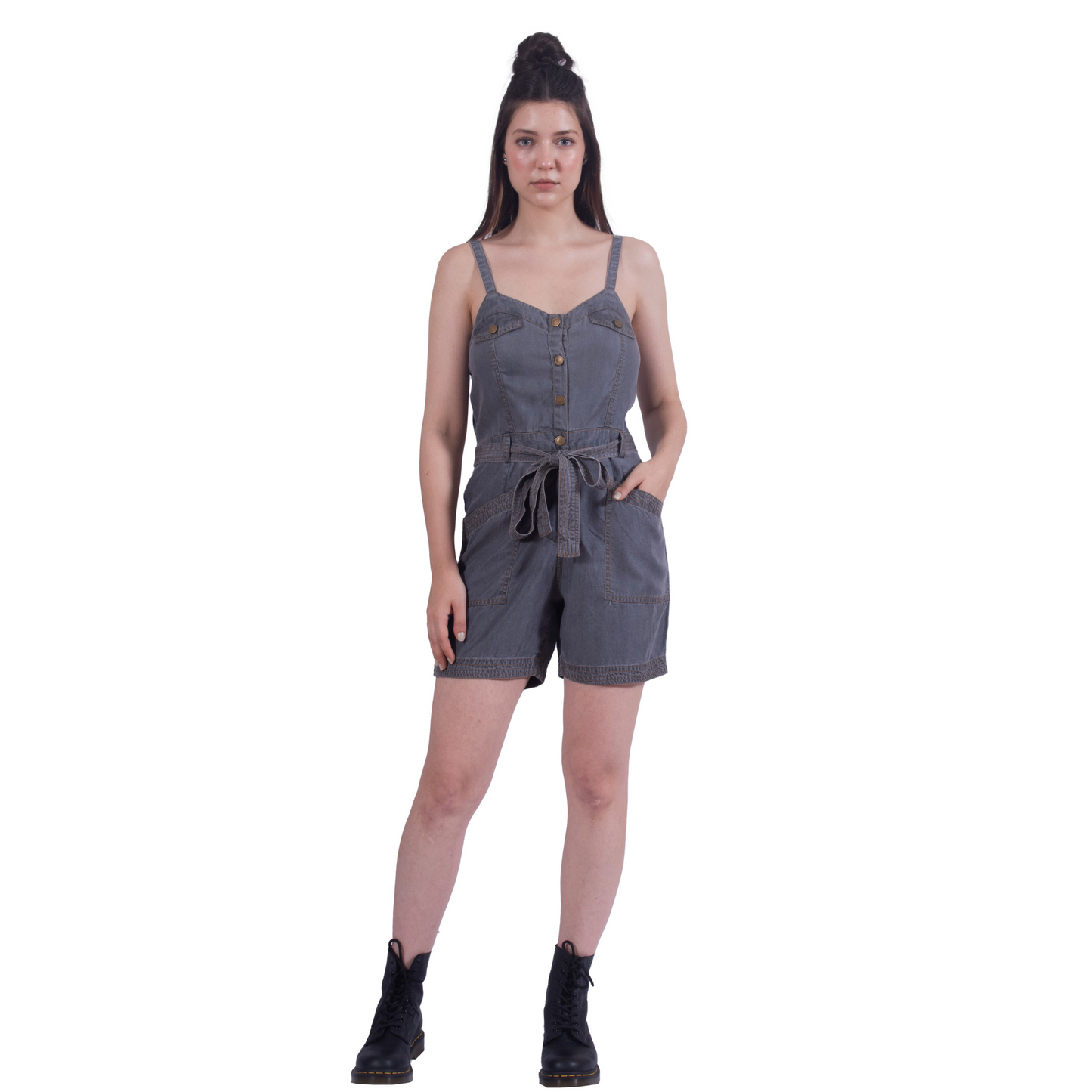 Short & Sweet Denim Romper
