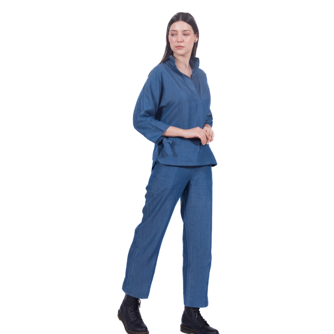 Tencel Denim Night Suit Co-ord Set