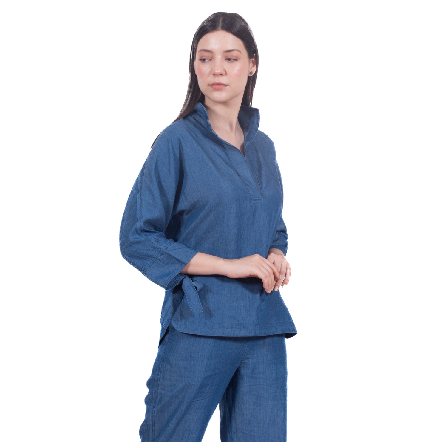 Loose Fit Tencel Denim Top