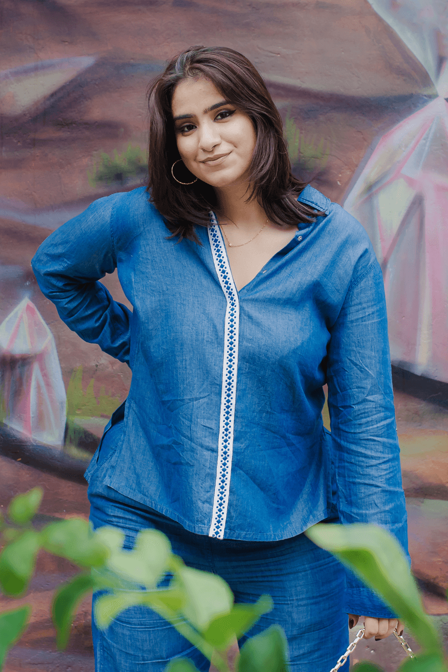 Cool Summer Denim Lace Shirt