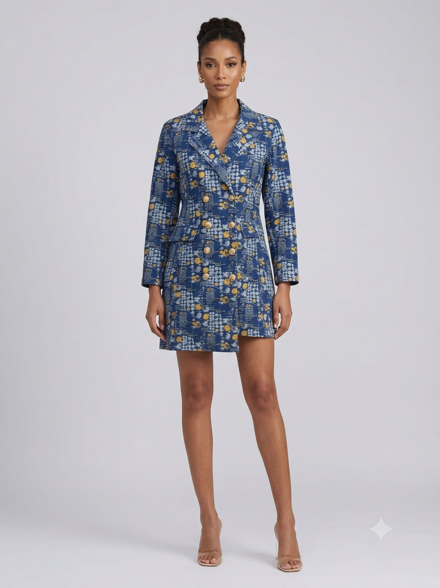 Boss Lady Denim Blazer Dress