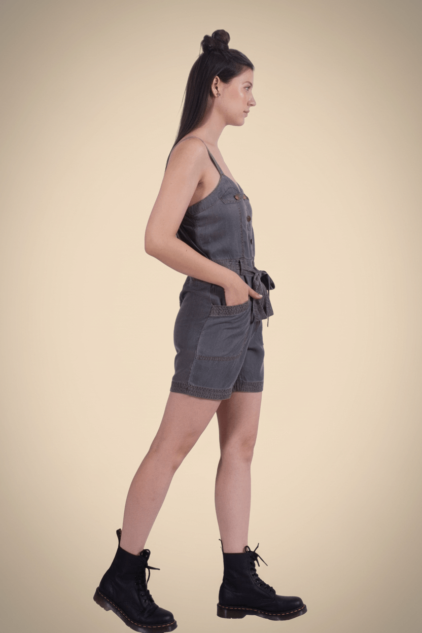 Short & Sweet Denim Romper