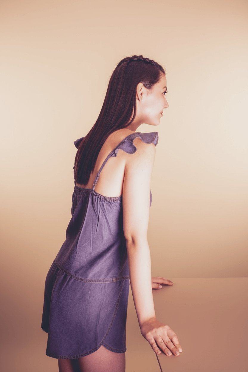 Summer Sleeveless Denim Top