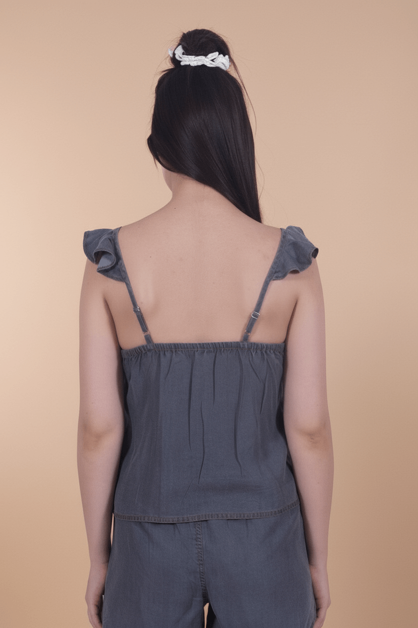 Summer Sleeveless Denim Top