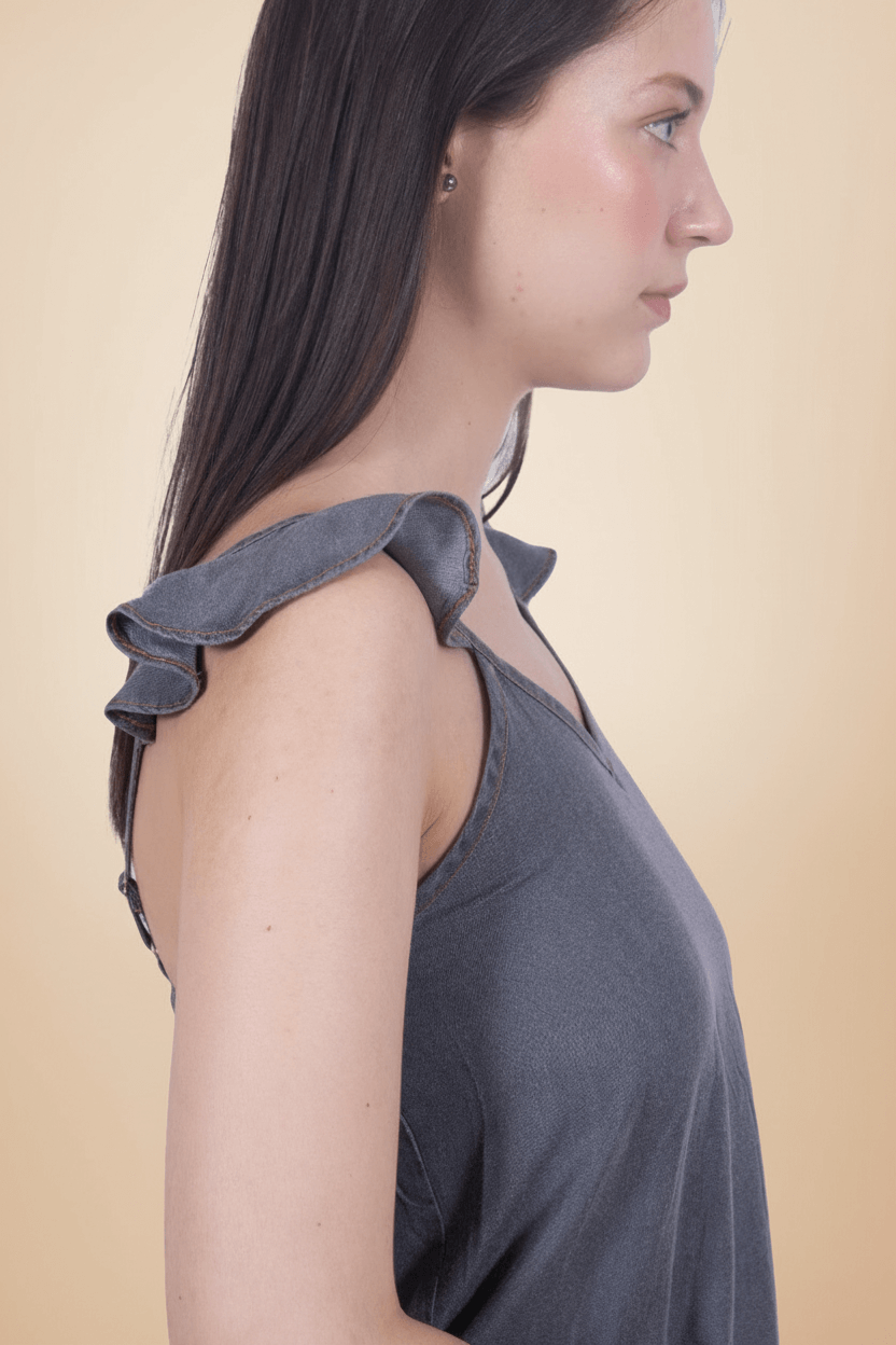 Summer Sleeveless Denim Top