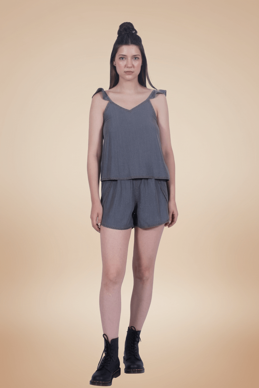 Summer Sleeveless Denim Top