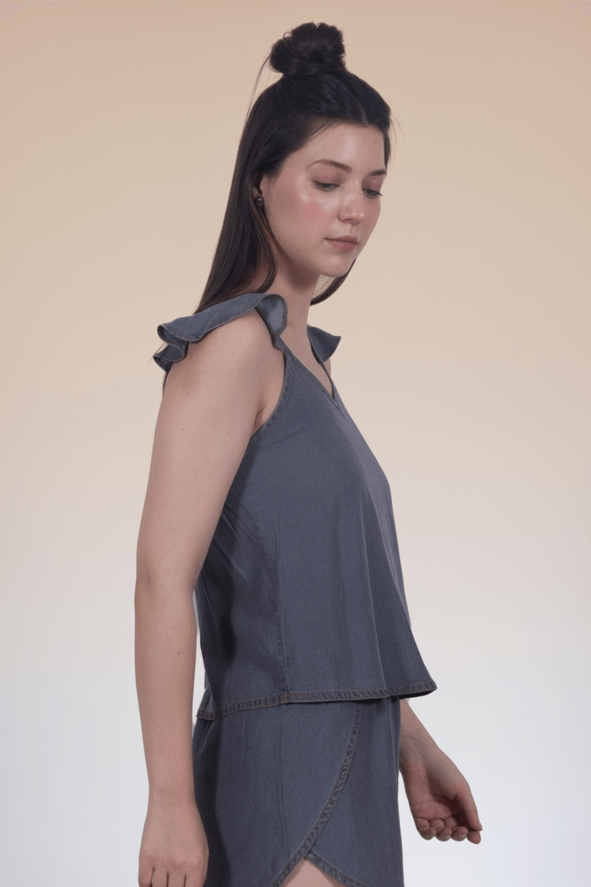 Summer Sleeveless Denim Top