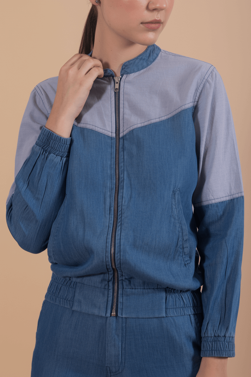 Tencel Denim Dual Tone Jacket