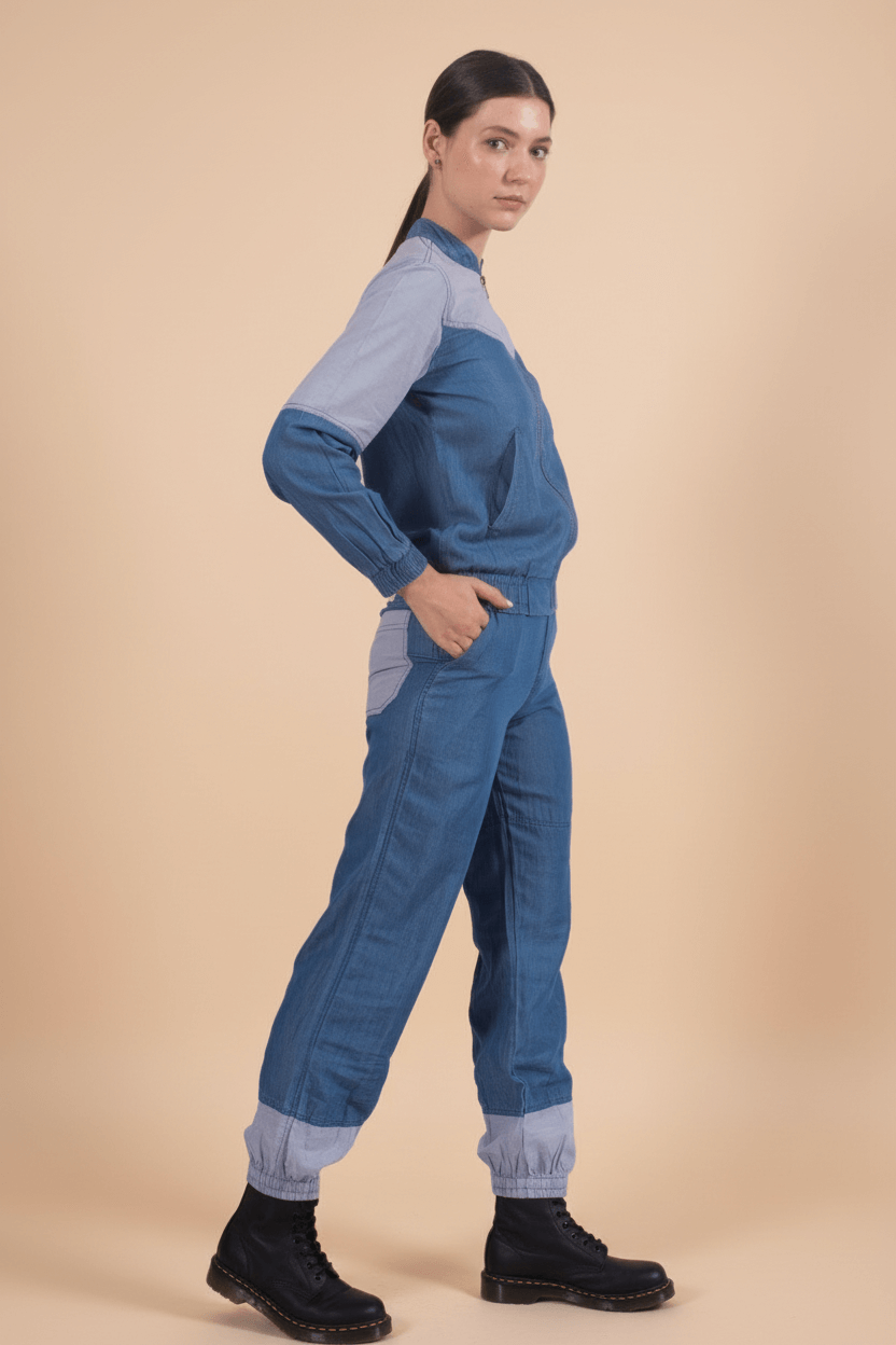 Tencel Denim Dual Tone Jacket