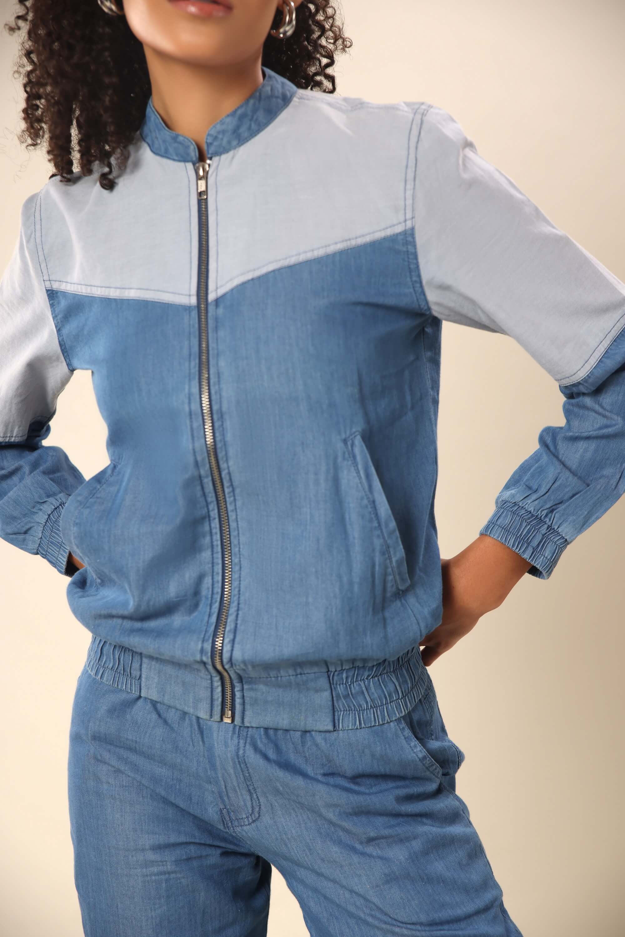Tencel Denim Dual Tone Track Suit