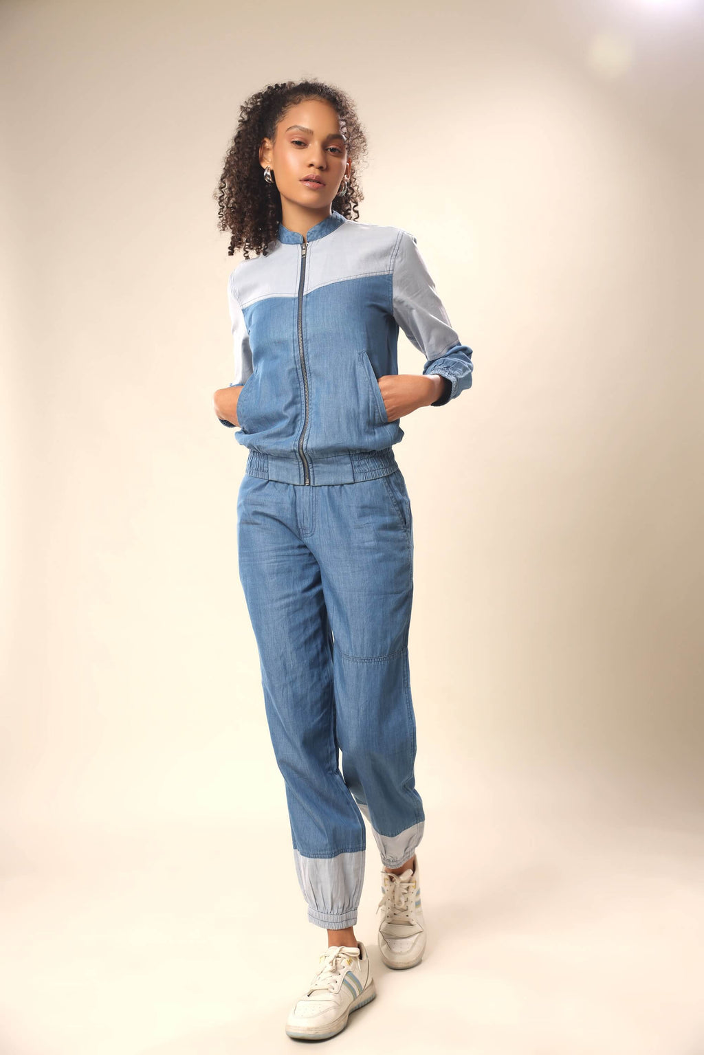 Tencel Denim Dual Tone Track Suit