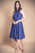Tencel Denim Flared Collar Dress