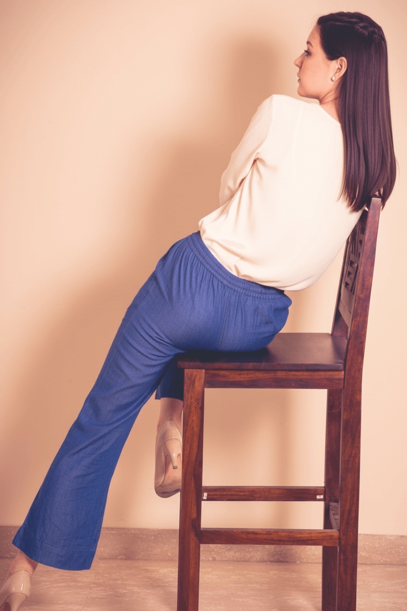 Tencel Denim Flared Pants