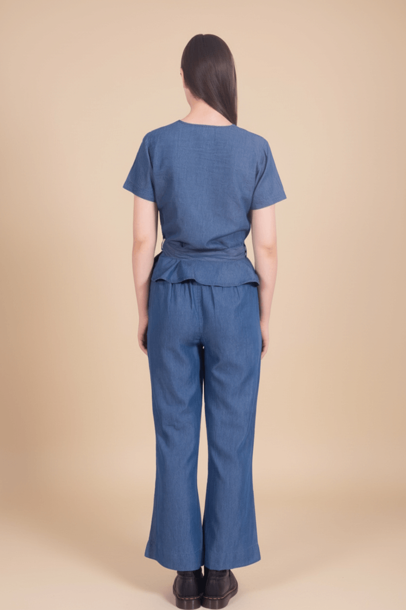 Tencel Denim Flared Pants