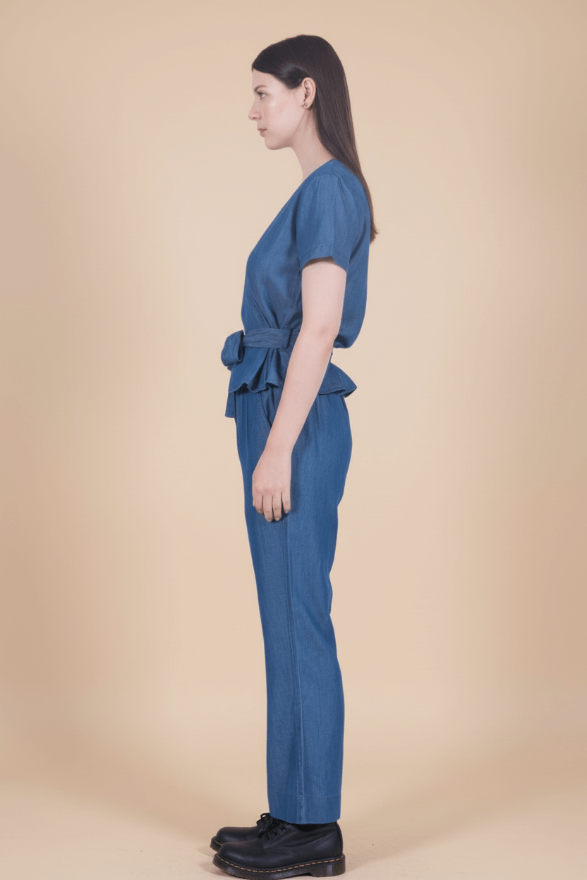 Tencel Denim Flared Pants