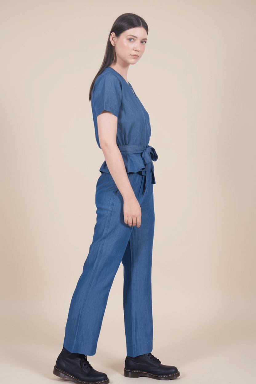 Tencel Denim Flared Pants