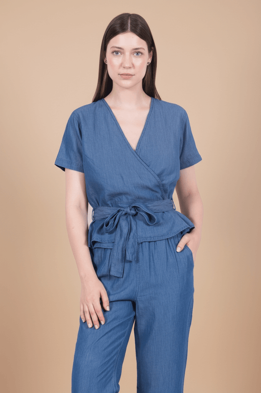 Knotted Wrap Top