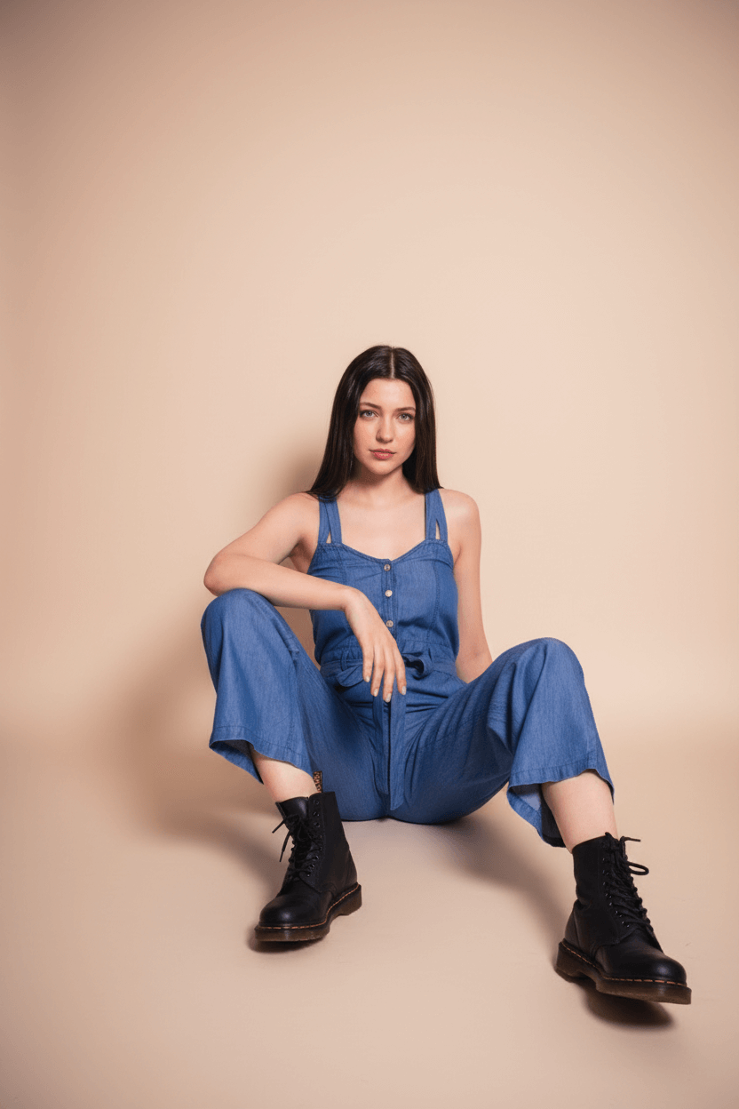 Tencel Denim Ready-To-Roll Jumpsuit