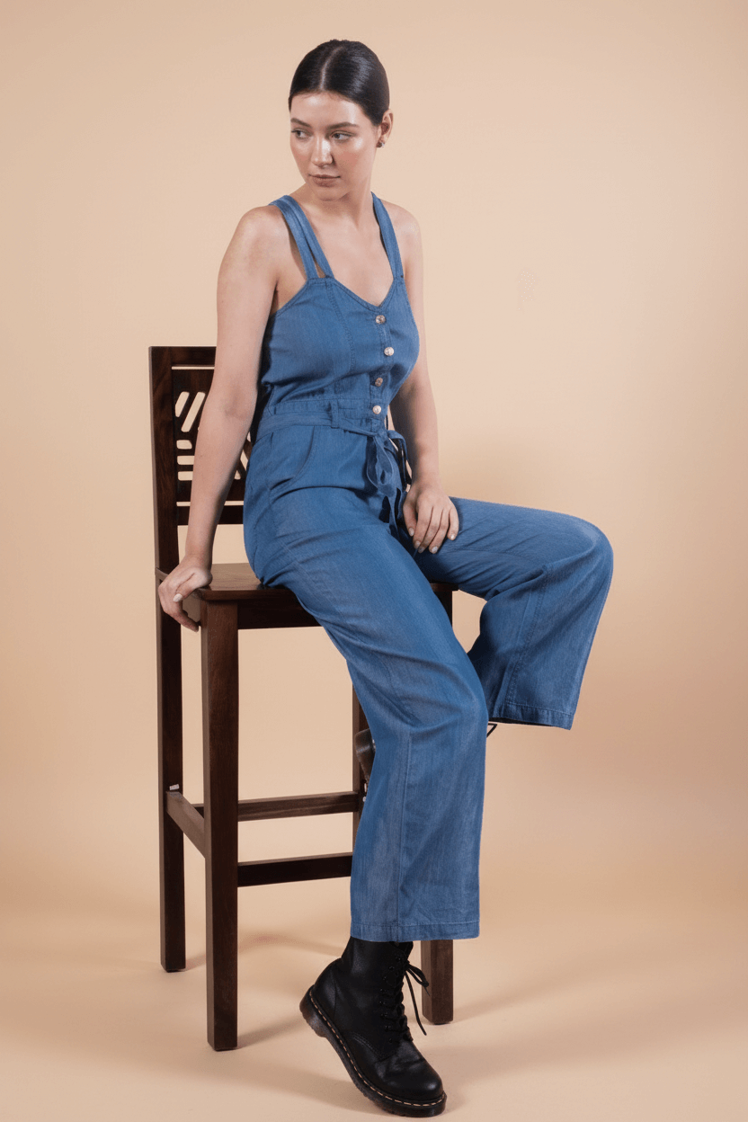 Tencel Denim Ready-To-Roll Jumpsuit