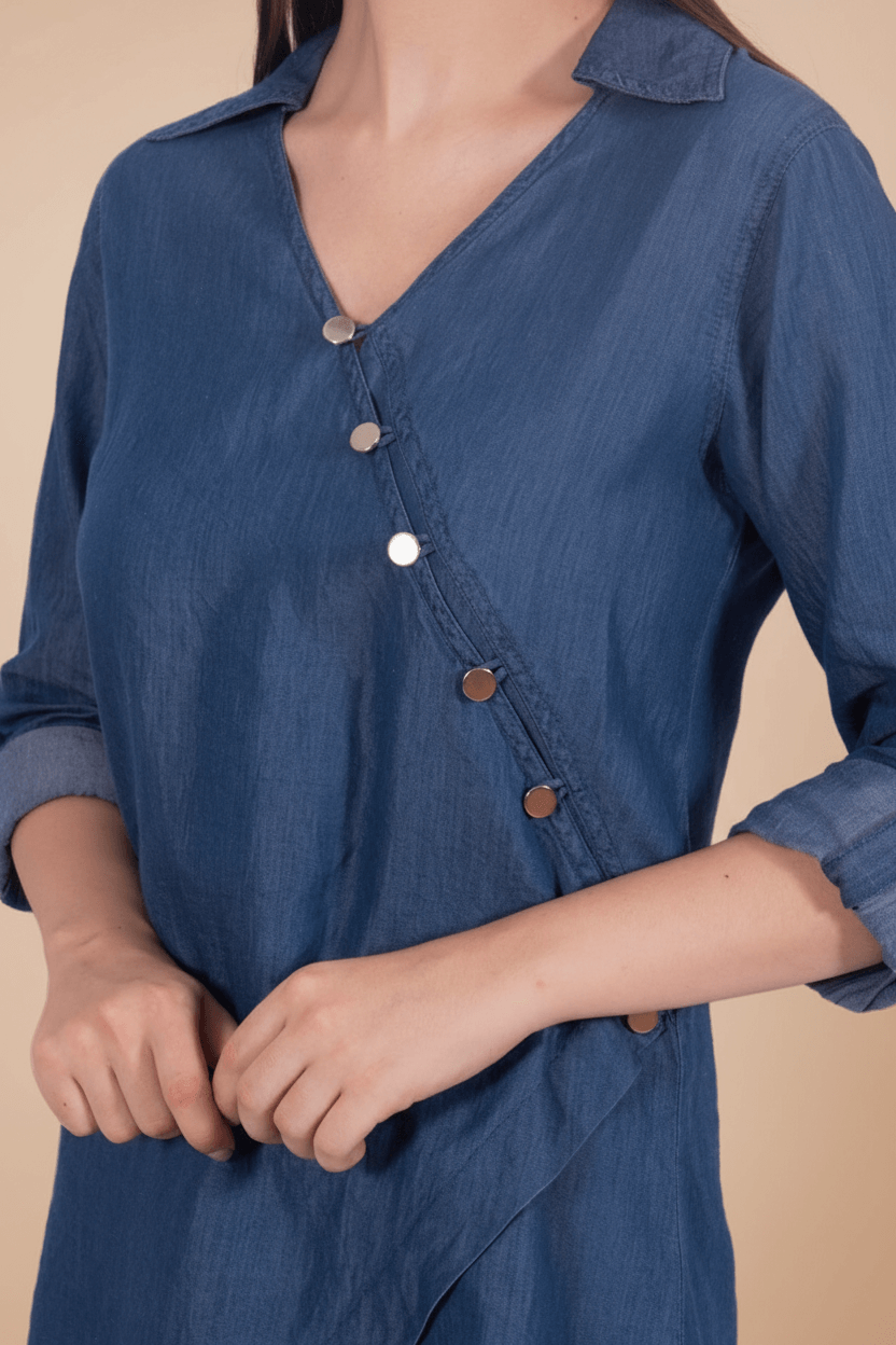 V-Neck Wrap Sleep Shirt