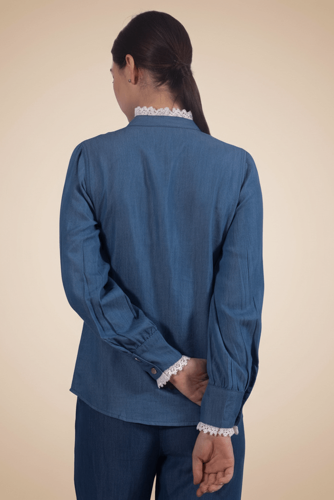 Timeless Tencel Denim Lace Shirt