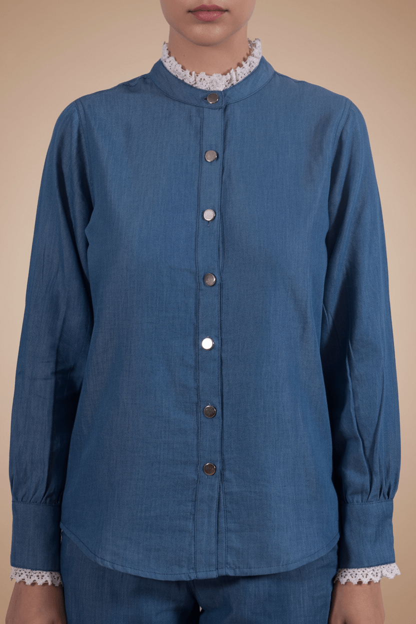 Timeless Tencel Denim Lace Shirt
