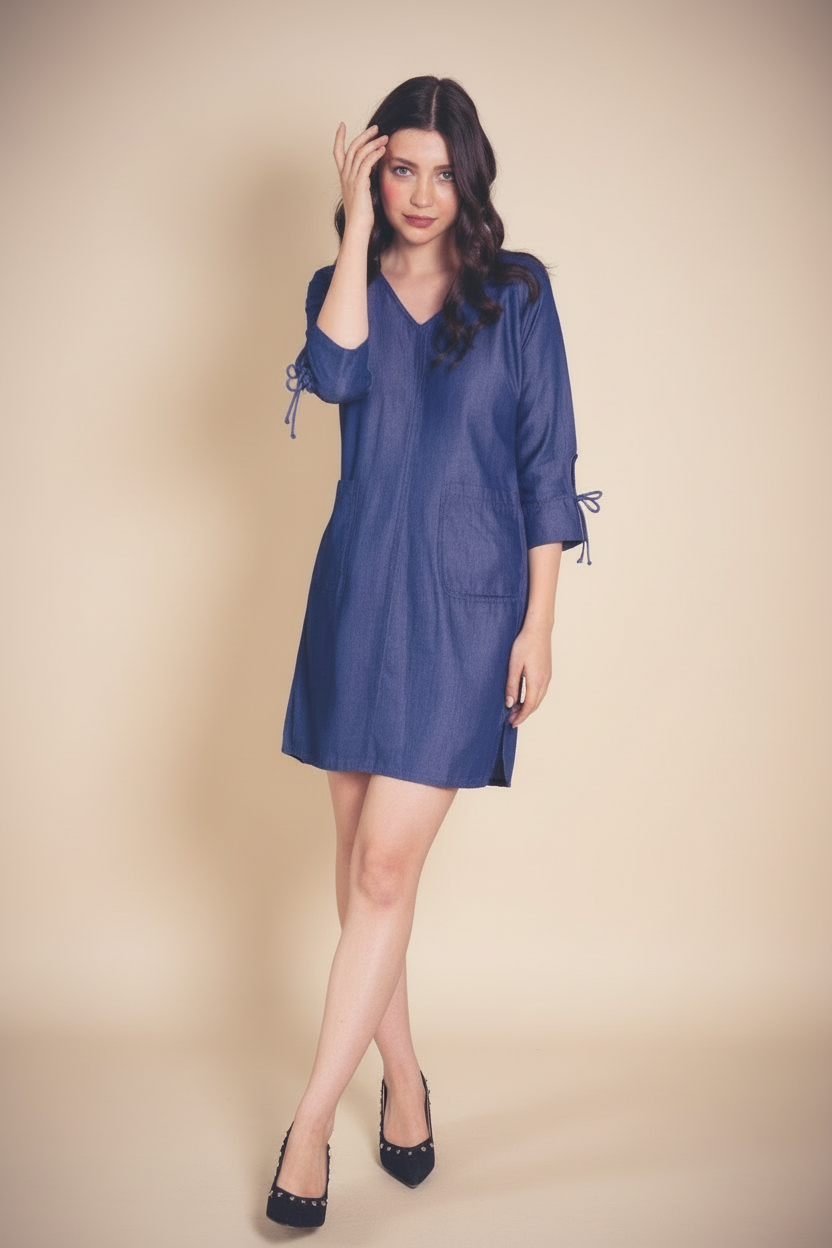 Tencel Denim Trendsetting Dress